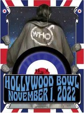THE WHO Concert Flyer - Hollywood Bowl 1 Nov 2022 - 7"x5" reprint