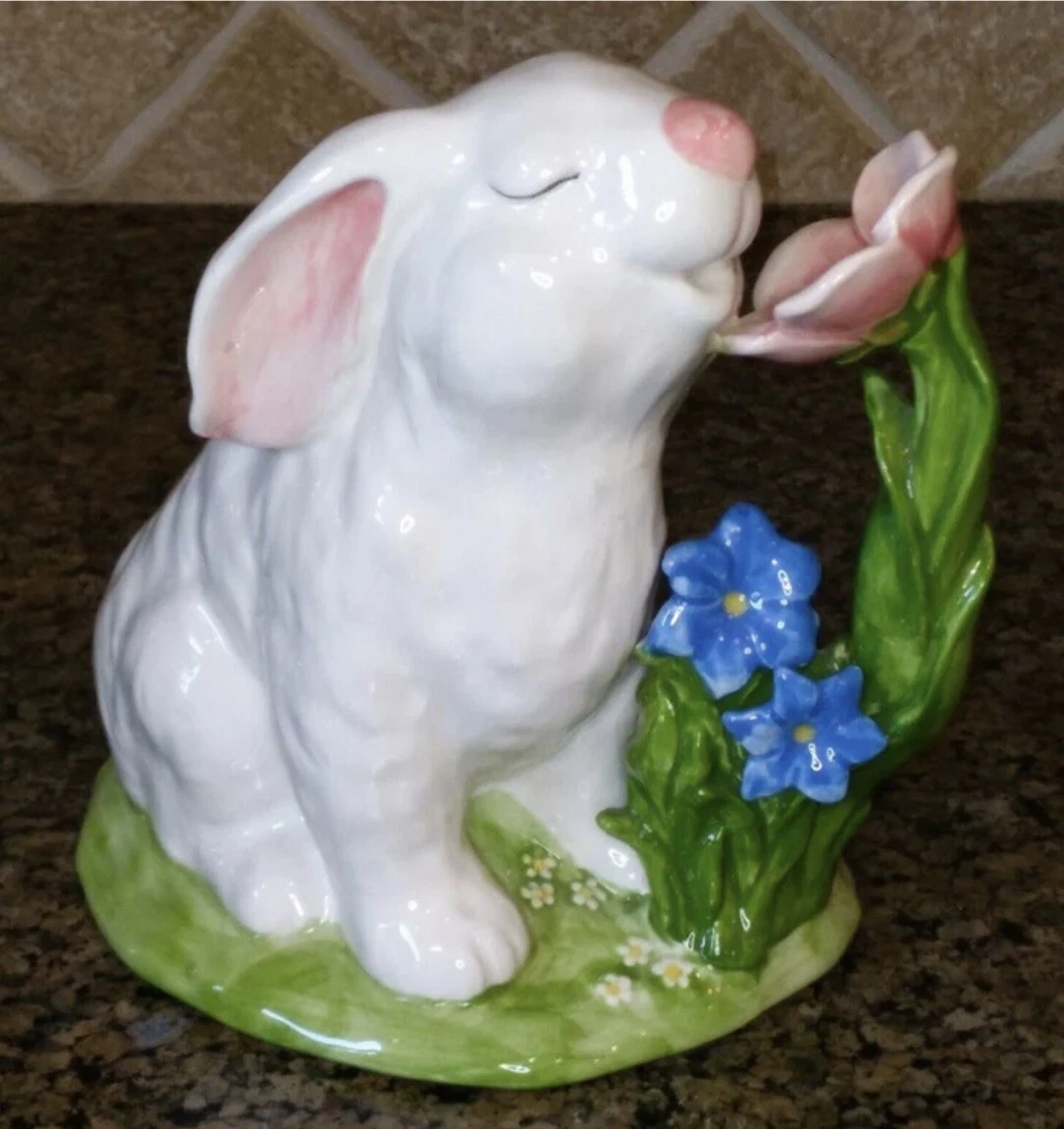 Bunny Smelling Flower