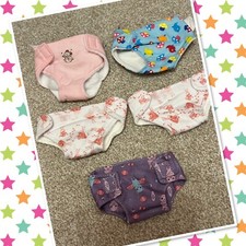 Lovely Cabbage Patch Kids Compatible Doll Toy Nappies X 6 Pattern Print