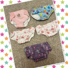Lovely Cabbage Patch Kids Compatible Doll Toy Nappies X 6 Pattern Print