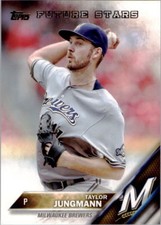 2016 Topps #205 Taylor Jungmann Milwaukee Brewers Future Stars