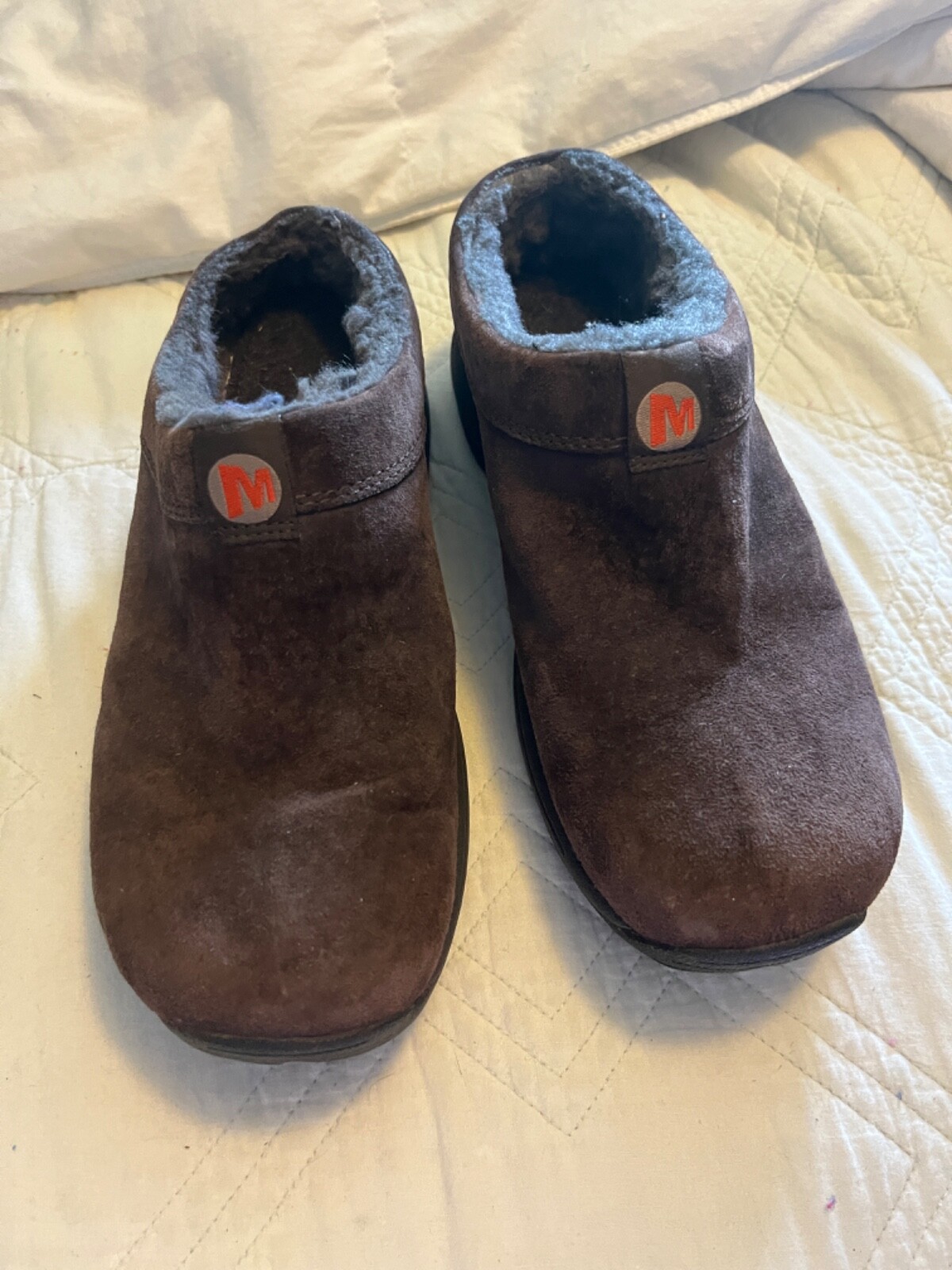 Slip on Merrell foderato marrone ex suola vibram taglia 8