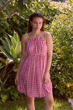 NWT BY ANTHROPOLOGIE GAUZE HALTER DRESS- SIZE SMALL