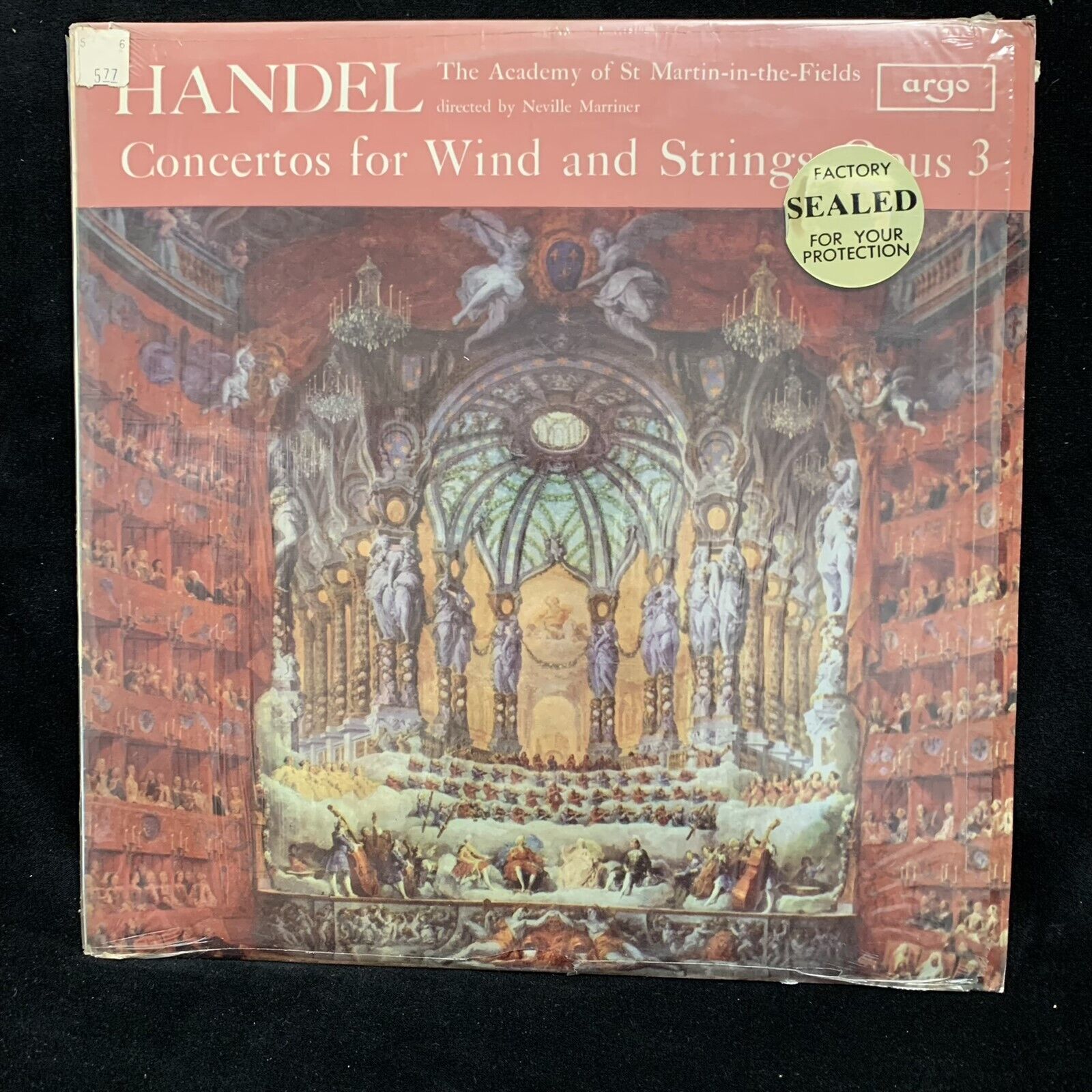 HANDEL Concertos Op. 3 - Marriner, ASMF - ARGO ZRG-5400 ST LP IN SHRINK