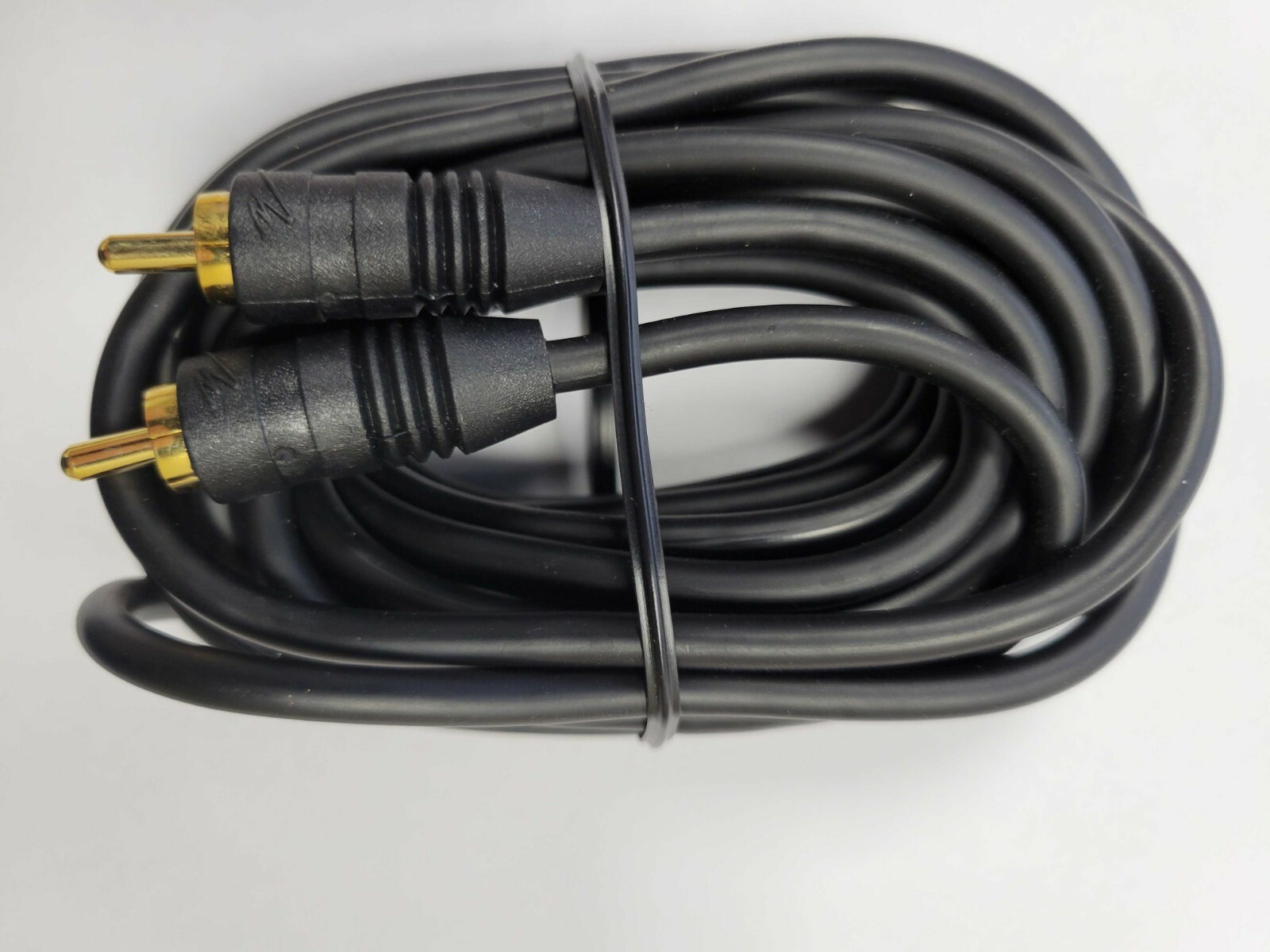 13' Subwoofer Cable Mono Audio Home Theater Wire Black Gold Platted