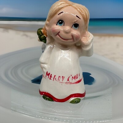Kreiss Lil Rascal Angel Salt Or Pepper Shaker   Merry X mas  Angel