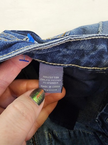 Karma Blue Shorts Girls 14 Denim Jean Blue Summer Flap Pockets Stretch - Picture 6 of 9