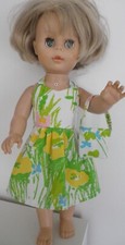 Vêtement poupée 38-40 cm (n°172): robe avec petit sac en coton, NEUVE- Création