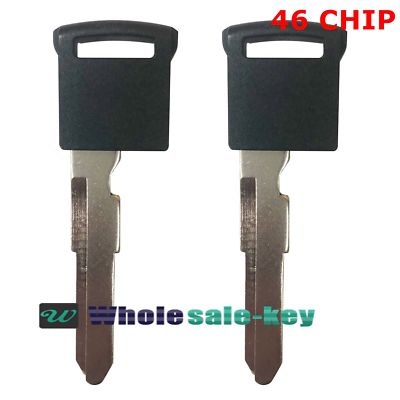 2 Uncut Key Blank Blade Insert for SUZUKI 06-12 Grand Vitara 08-12 SX4 ID46 CHIP