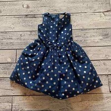 Dressed Up by Gymboree blue polka dot dress