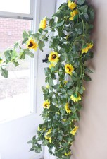 4 x 90" Sunflower Vines Artificial Flowers Garland Arch Home Wedding Decora