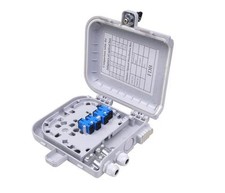 Lot of 2 Fiber Termination Box, Wall Mount Outdoor Distribution BOX 8 Ports-6566