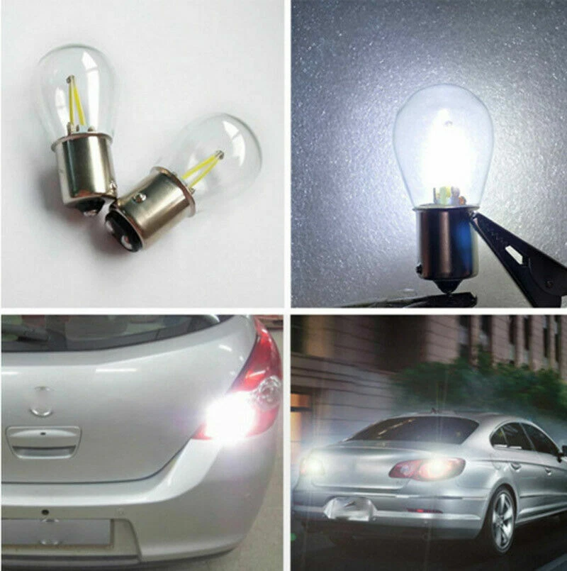 2x 1156 BA15S 2W LED Blinker Rücklicht Rückfahrleuchte COB-Glühlampen DC 12-28V - Bild 4 von 4