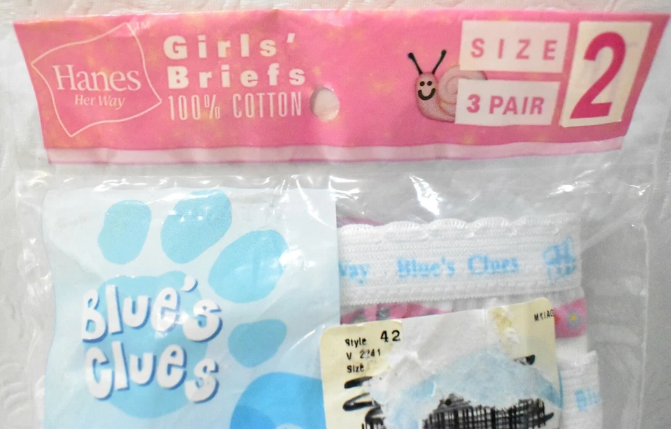 Blue's Clues Underwear Panties  Hanes Size 2 Girl's  Vintage 1999 - Image 3 of 4