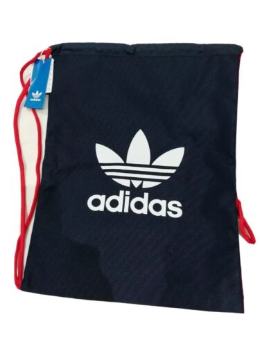Adidas Originals Gym Sack Navy Blue/Red/White School Bag Training NEW
