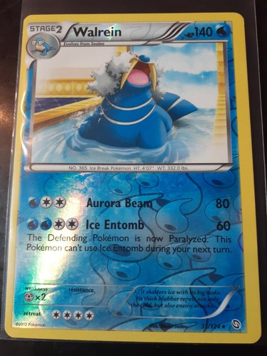 Pokemon Walrein 31/124 Reverse Holo B&W Dragons Exalted 