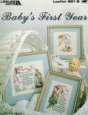 Baby's First Year 5 Cross Stitch Patterns By Leisure Arts