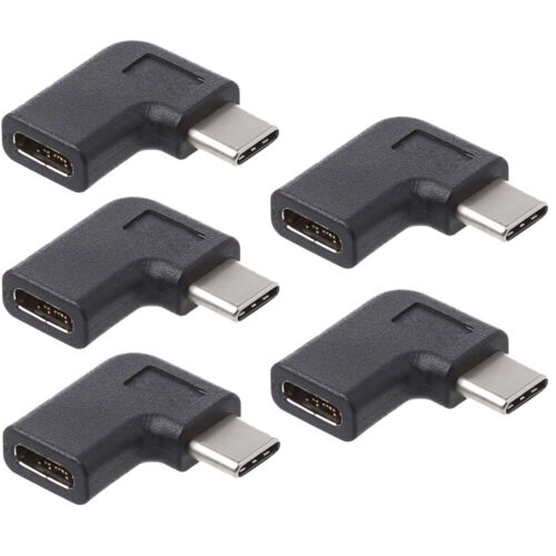 5/10 Pack 90° Right Angle USB 3.1 Type C Male To Female USB-C Converter Adapter - Picture 8 of 9