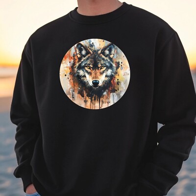 Wolf Portrait Sweatshirt Kuschelig und Perfekt für jeden Anlass S bis 4XL