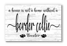 Customized A House is not a Home Without a Dog Rustic Wooden Home D cor Gift