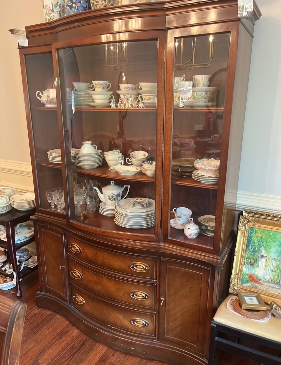 1950s Vintage Drexel Mahogany China Cabinet | eBay
