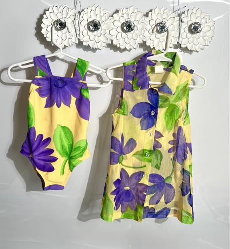 Plum Pudding One Piece Bathing Suit with Cover-up Size 4 Orig $125 - Picture 2 of 12