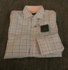 Nwt Bobby Jones Longsleeve Sportshirt Mens Size Medium Spread Collar Blue BB2