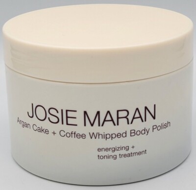 Josie Maran argan cake + coffe whipped body polish 10 Oz New Sealed No Box