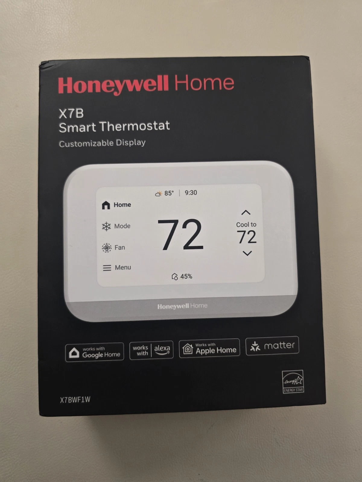 Honeywell X7B Programmable Smart Thermostat with Touchscreen Display White