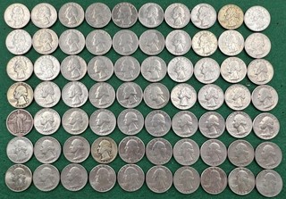 USA 1/4 (Quarter) Dollar verschiedene Jahre 70 Stück