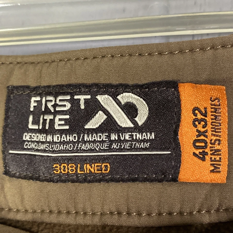 First Lite 308 Lined Pants 40x32 Walnut Hunting True To Size Fit - Image 4 of 4