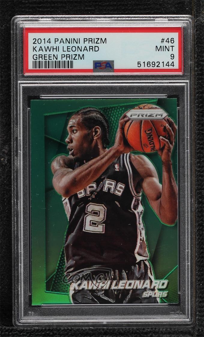 2014-15 Panini Prizm Green Prizm Kawhi Leonard #46 PSA 9 MINT 2l4