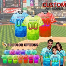 Customizable Football Jersey Personalized Embroidered Name Number Team Colors