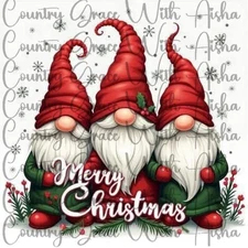 Sublimation Print Christmas Gnomes Ready To Press Paper Ink Heat Transfer