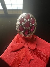 Original African Ruby Ring Sterling silver 925 Natural Yaqoot Ruby Ring For Men