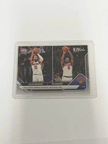 Jalen Brunson / OG Anunoby - 2025-26 NBA Finals Topps NOW #338 NY Knicks - product listing photo