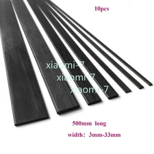 10pcs 500mm Carbon Fiber Flat Strip Square Sheet Bar Plate For RC Airplane Parts