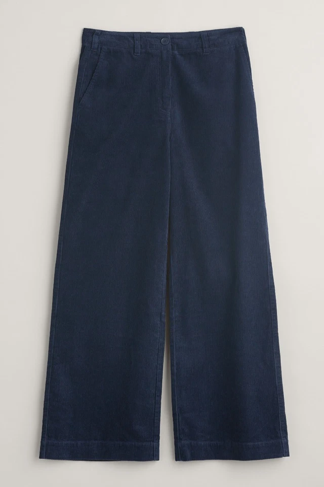 Seasalt Women's Petite Dillwyn Wide Leg Cord Trouser Maritime - Image 2 of 4