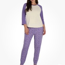 Eddie Bauer Ladies 2-piece Sleep Set, Purple, M