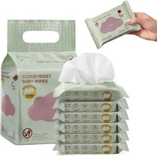  Free Duty Tax Bc Babycare Cloud Moist Baby Travel Wipes, 6 Pack, On The Go