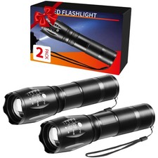 2Pack LED Flashlights High Lumens, 5Mode Tactical Flashlight for Home, Small ...