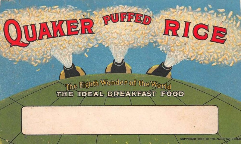 Quaker Puffed Rice, "The 8th Wonder Of The World" Vintage Postcard U29063