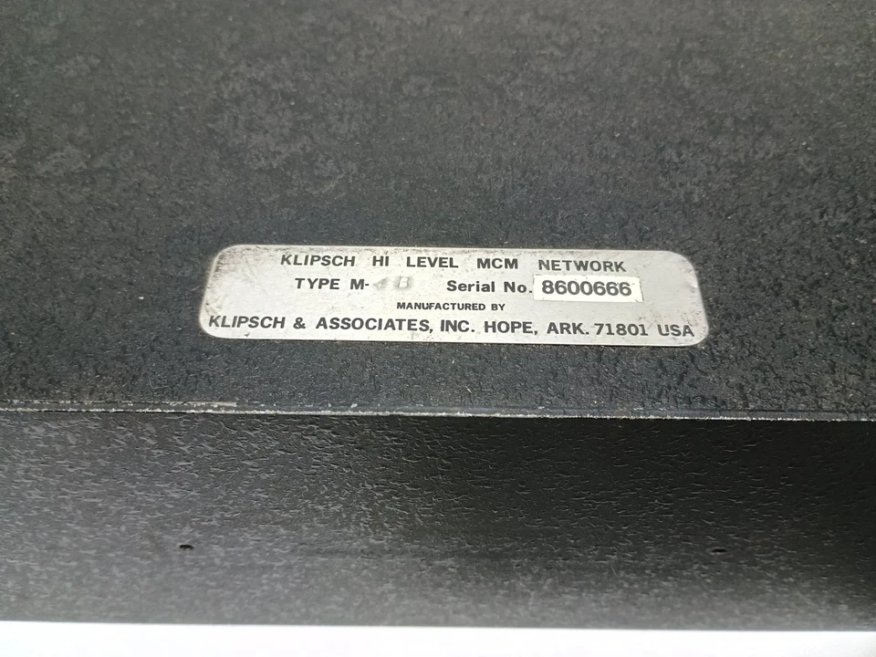 Vintage Klipsch HI Level Network MCM Crossover M-4B 4-Way - MTM, MSM, MSSM, MWM - Image 2 of 4