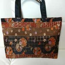 Kimono Obi Remake Bag/Tote Handmade Kinran Upcycled Silk Pre-Owned K