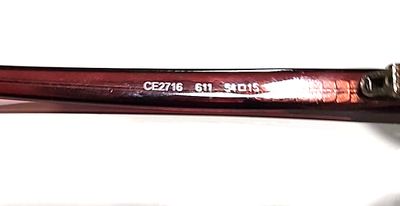 Chloe CE2716 611 Burgundy Red Clear Fade Oval Eyeglasses  display picture 1