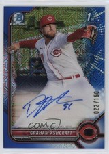 2022 Bowman Chrome Prospect HTA Choice Refractor 22/150 Graham Ashcraft Auto v9t