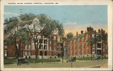 Lewiston, Maine ME Central General Hospital Tichnor 1924 Auburn Original Vintage