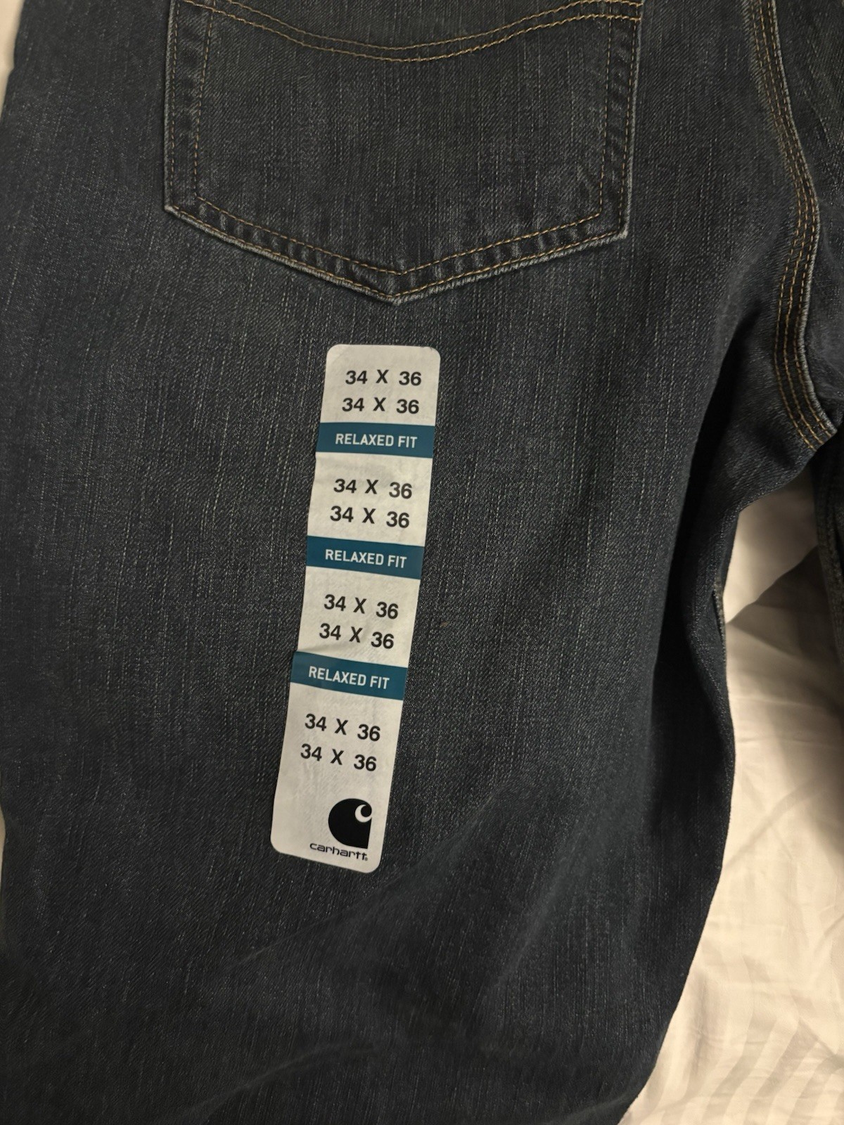 Carhartt New With Tags Men’s 34x36 Relaxed Fit Jeans Workwear Pants thumbnail 3