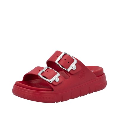 Rieker Damen Pantolette Rot/Flamme P2180-35 Damen Schuhe