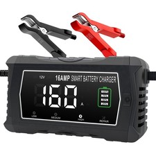 lifepo4 Charger 16-Amp Fully-Automatic Maintain,6V/12V/24V Lead-Acid AGM/Gel/...